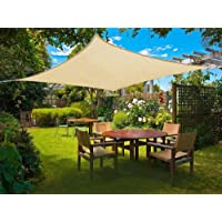 Sunnylaxx Vela de Sombra Rectangular 2 x 3 Metros- toldo Resistente e Impermeable- para Exteriores- jardín- Color Arena